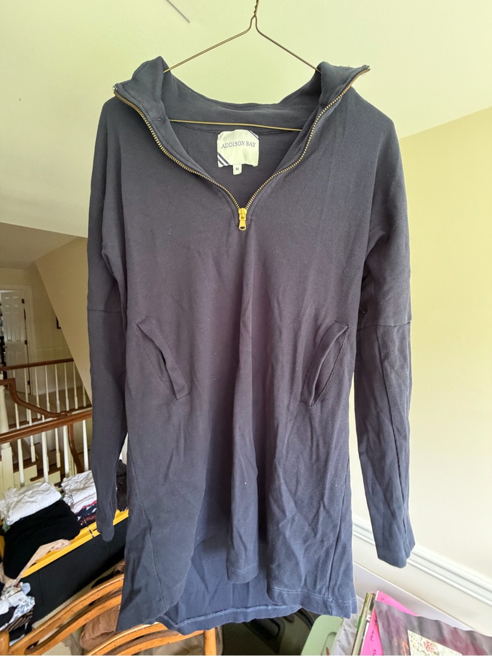 Addison Bay Dark Navy Zip-Front Tunic